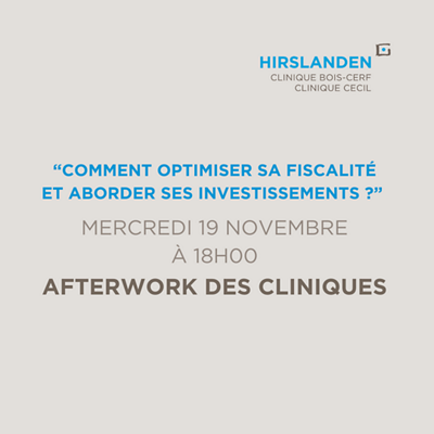 Banner afterwork des cliniques - Afterwork