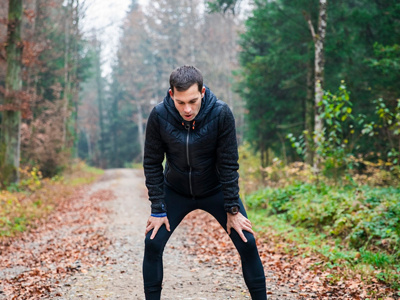 Jogger mit Laufproblem
