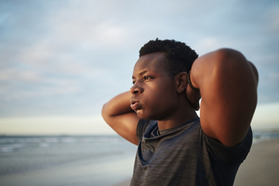 Man standing at beach