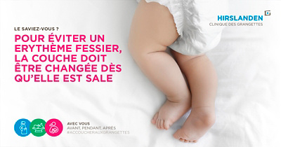 Hirslanden clinique des Grangettes | Pour eviter un erytheme fessier changer la couche quand elle est sale