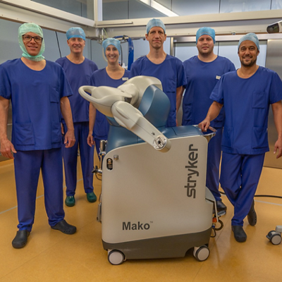 Roboterarm-assistierte-Kniechirurgie in der Klinik Birshof