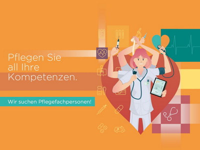 Illustration Pflegefachfrau