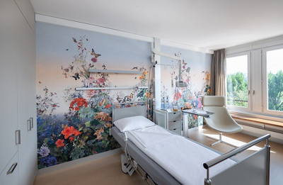 Klinik Stephanshorn Privezimmer OG4 Mobiliar grau