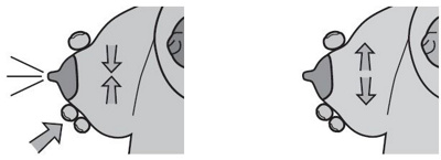 Repeat in all parts of the breast