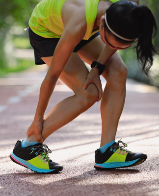 Schmerzen bei Rennen