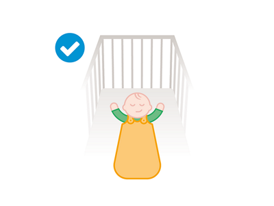 Verwenden Sie zur Sicherheit Ihres Babys einen Babyschlafsack…