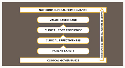 a diagram showcasing the quality of clinical processes and outcomes at mediclinic