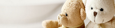 Teddybären auf Bett