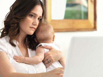Mere en dépression apres l'accouchement.
