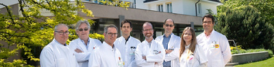 Equipe du Centre de la prostate de Hirslanden Clinique des Grangettes à Genève avec le Prof. Schimdlin