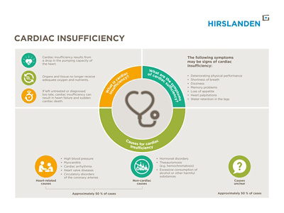Infographic about cardiac insufficiency