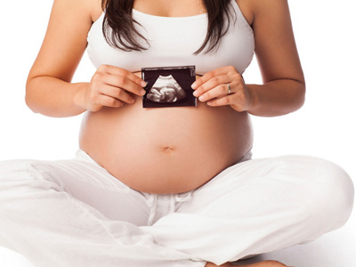 Schwangere Frau im 3. Trimester