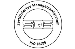 Logo Zertifikat SQS ISO 13485