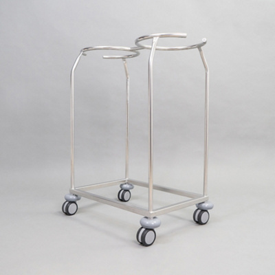 Double Stainless Steel Bowl Stand without Bowl