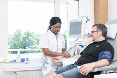 Patient des Dialysezentrums Linde