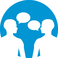 Piktogramm Ärzte im Gespräch