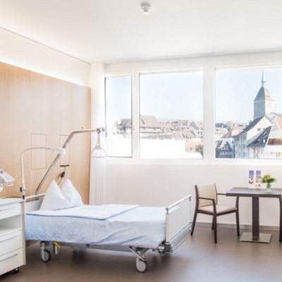 Einbettzimmer der Hirslanden Klinik Aarau