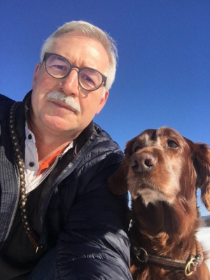 Prof. Dr. med. Peter Sterk mit Hund