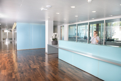 Empfangsbereich im Urologie Zentrum Aarau