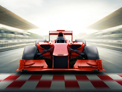Formel 1 Auto in rot