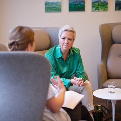 Patientin im Gespräch