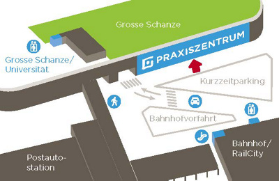 Situationsplan Praxiszentrum am Bahnhof Bern
