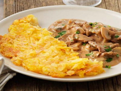 Zürcher Geschnetzeltes mit Rösti